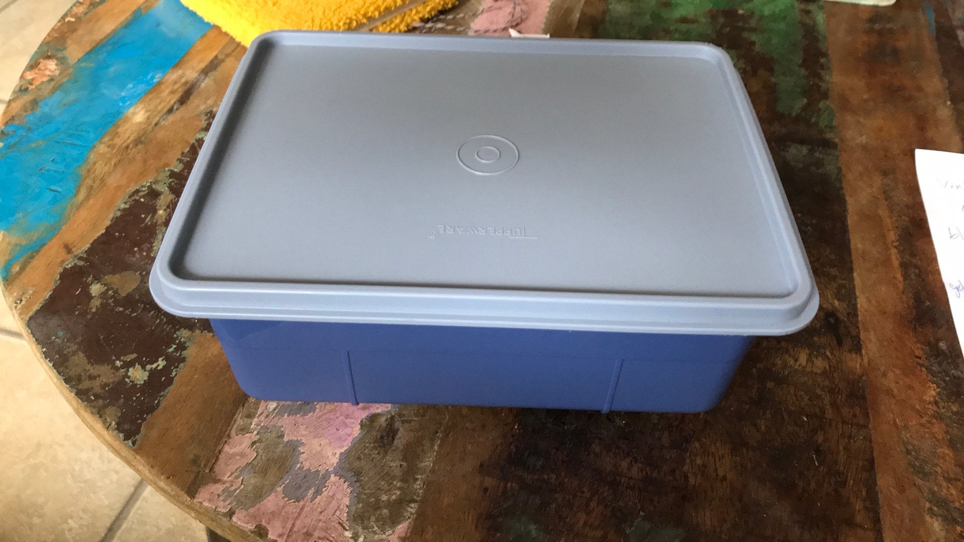 Vintage Tupperware , opbergdoos of hobbydoos , naaibak, Huis en Inrichting, Ophalen of Verzenden, Zo goed als nieuw, Blauw