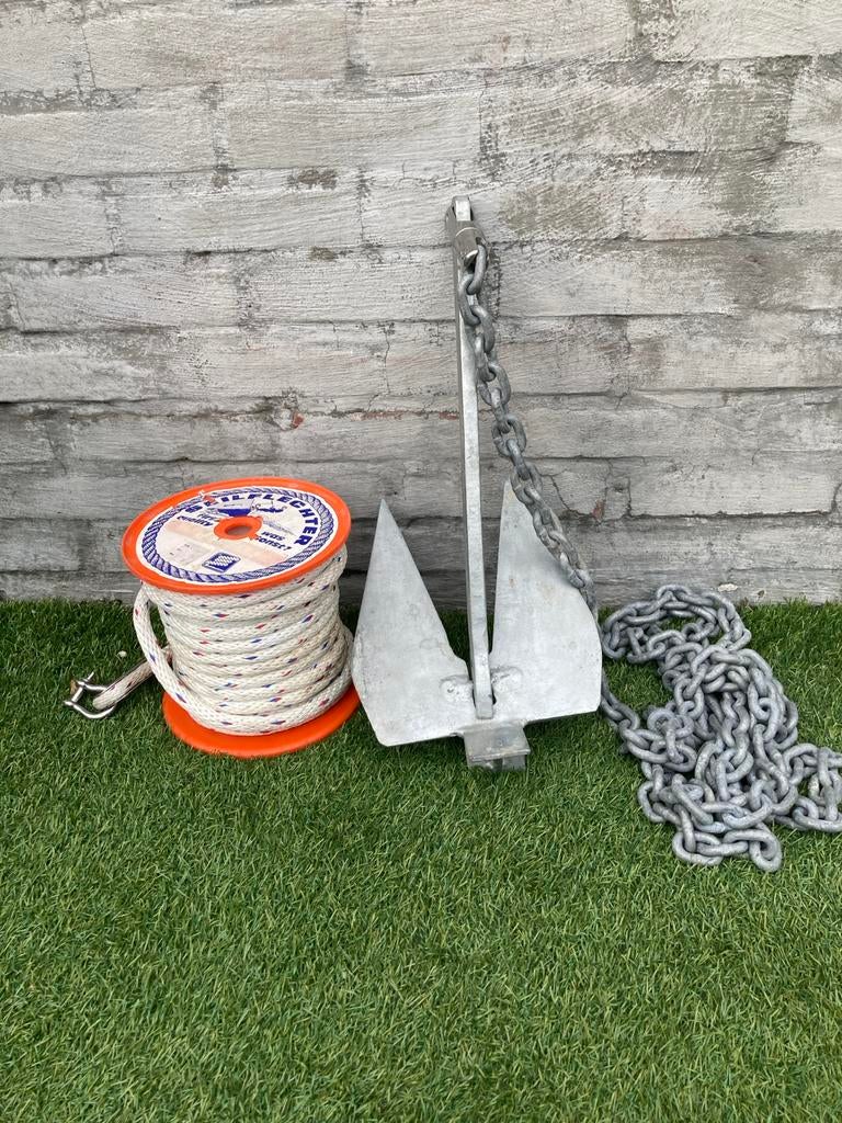 Anker (3,5kg) met ketting en ankerlijn, Ophalen of Verzenden, Nieuw, Overige typen