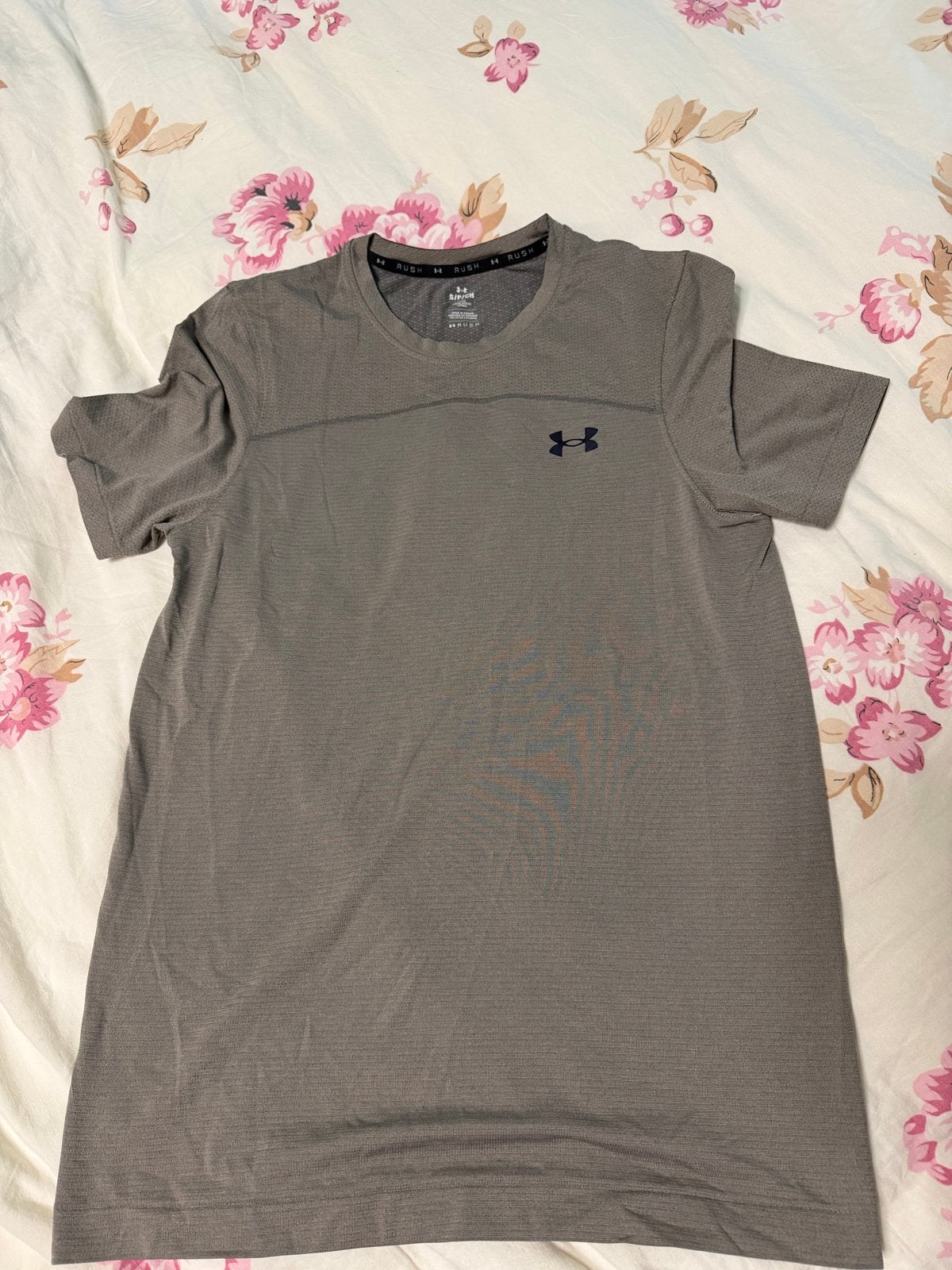Under Armour RUSH Sportshirt - Grijs/Khaki, Ophalen of Verzenden, Zo goed als nieuw, Grijs, Algemeen