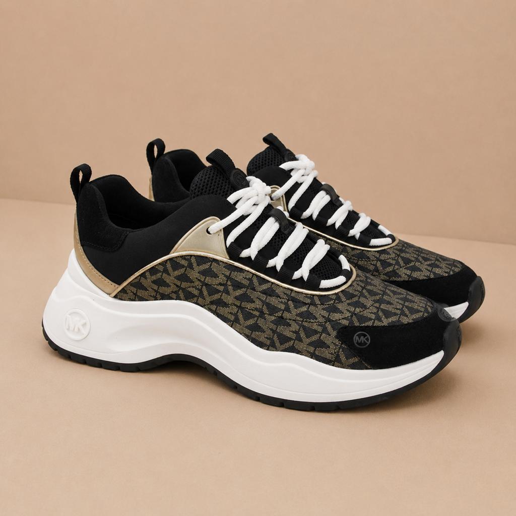 Michael Kors Dara Trainer Dames Sneakers - Black, Kleding | Dames, Schoenen, Bruin, Ophalen of Verzenden, Sneakers of Gympen, Zo goed als nieuw