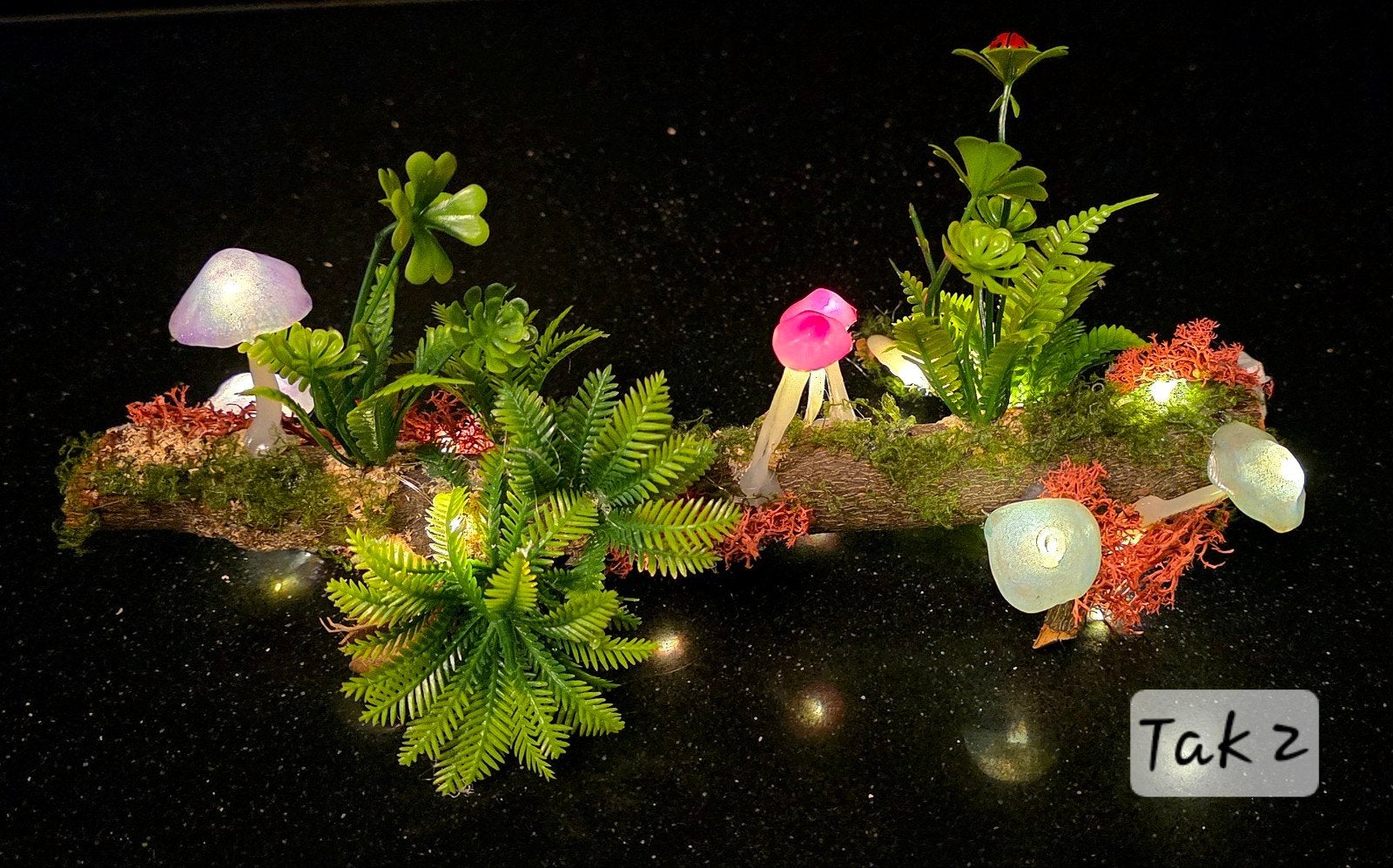 ​ Handgemaakte Sfeervolle LED Paddestoelen Tak – Uniek, Art deco, Paddenstoellamp, Nieuw, Ophalen of Verzenden