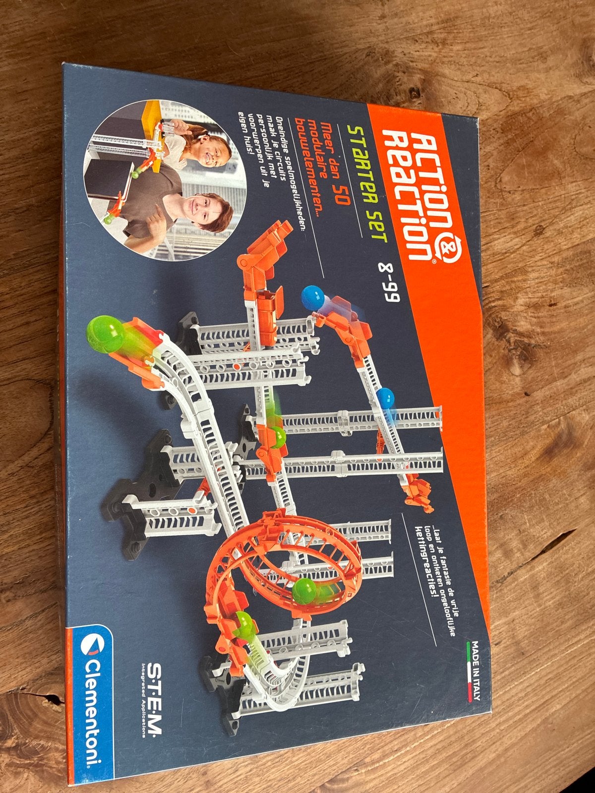 Clementoni Action & Reaction Starter Set knikkerbaan, Ophalen of Verzenden, Zo goed als nieuw, Overige merken