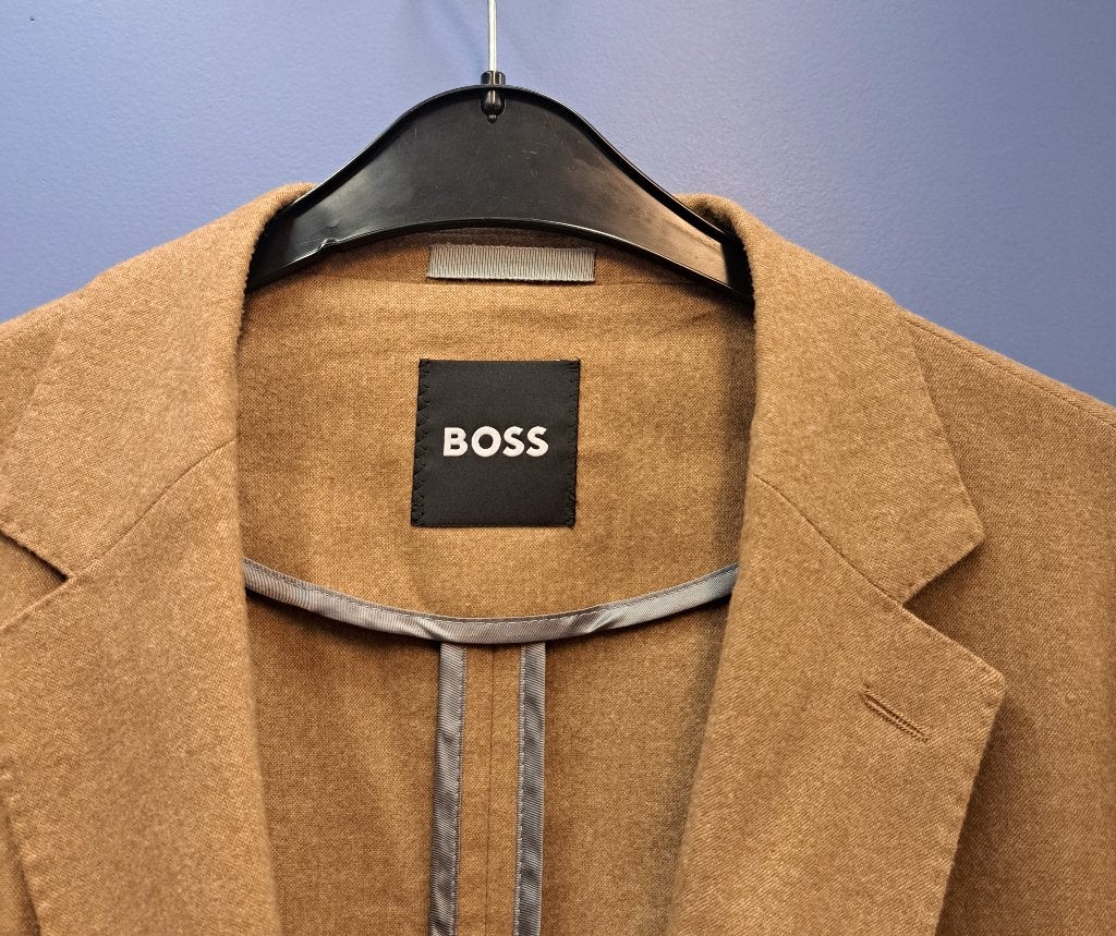 Hugo Boss winter tech flannel colbert camel bruin 56 44567, Kleding | Heren, Kostuums en Colberts, Bruin, ., Hugo Boss, Maat 56/58 (XL)