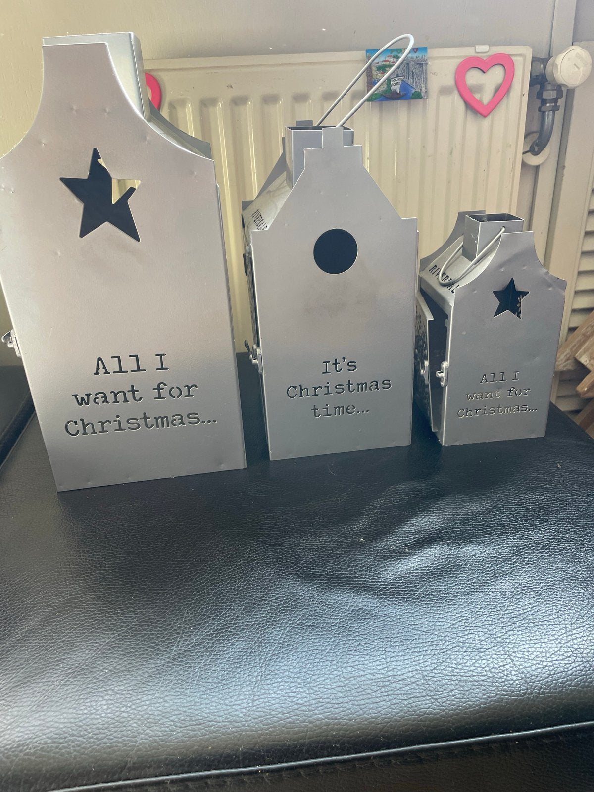 Set van 3 Riverdale Kerst Lantaarns - Metaal, Ophalen of Verzenden, Zo goed als nieuw, Zilver, Metaal