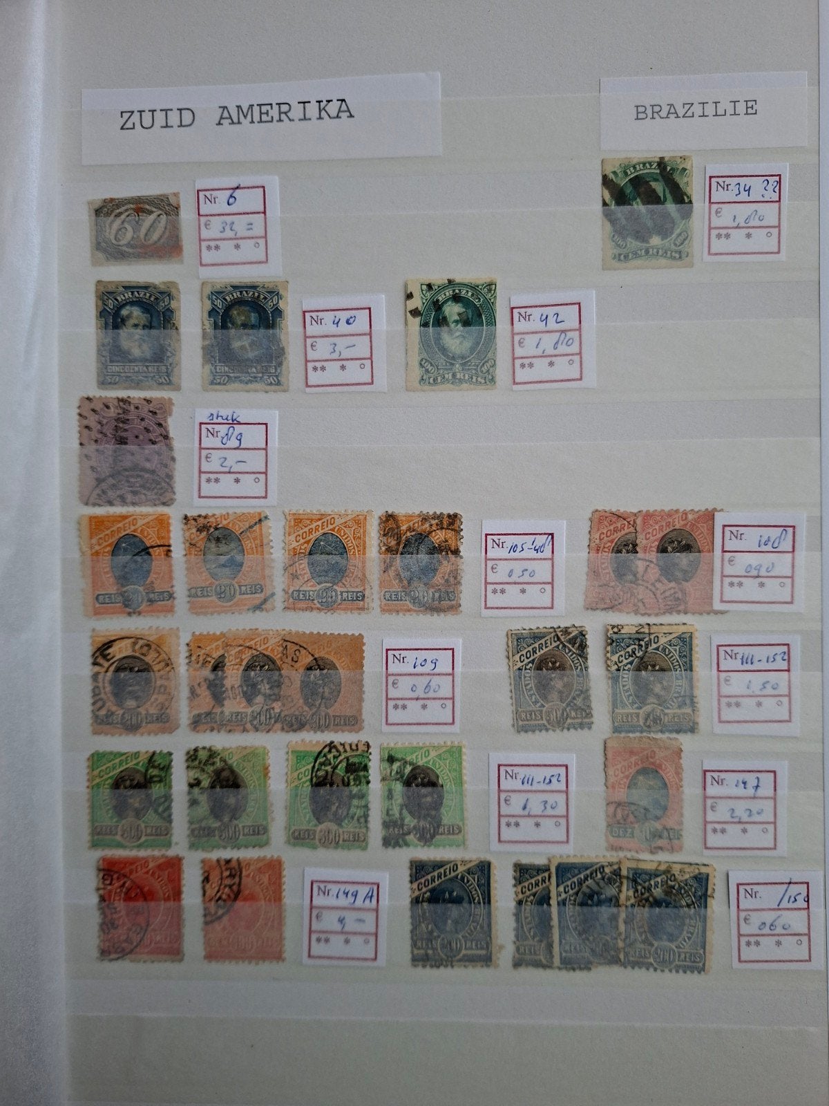 Collectie gestempelde zegels Brazilië, Ophalen of Verzenden