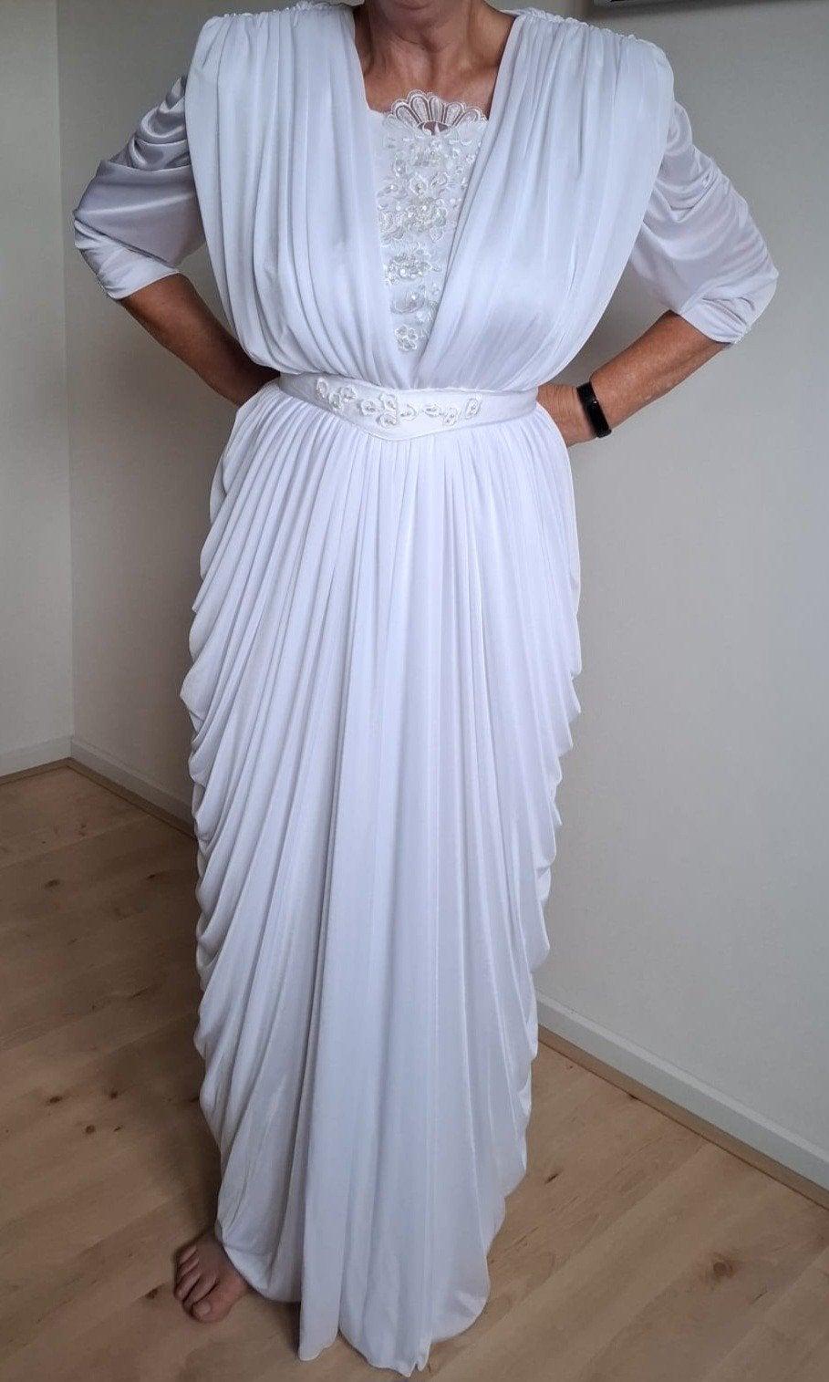 Vintage trouwjurk, Kleding | Dames, Trouwkleding en Trouwaccessoires, Ophalen of Verzenden, Gedragen, Wit, Trouwjurk