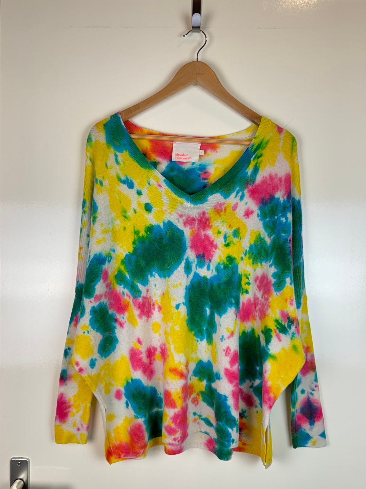 ABSOLUT CASHMERE Tie Dye Wool Sweater Jumper Pullover M, Kleding | Dames, Verzenden, Zo goed als nieuw, Maat 38/40 (M), Meerkleurig
