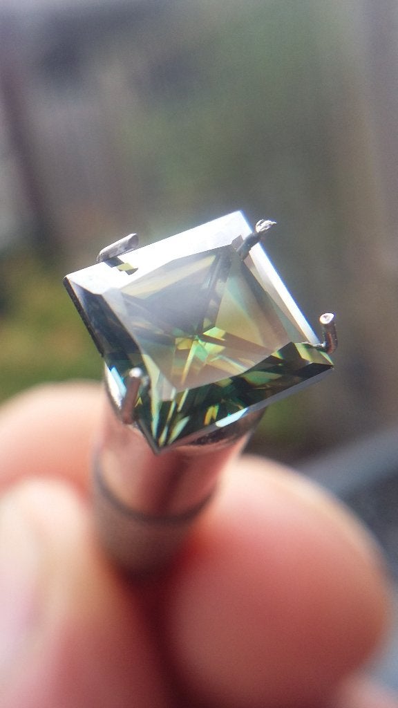 1.14 ct princes Cut Moissanite diamant VVS1, Sieraden, Tassen en Uiterlijk, Edelstenen, Ophalen of Verzenden, Nieuw