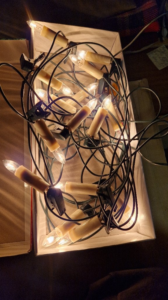 vintage kerst verlichting en versiering, Diversen, Kerst, Ophalen