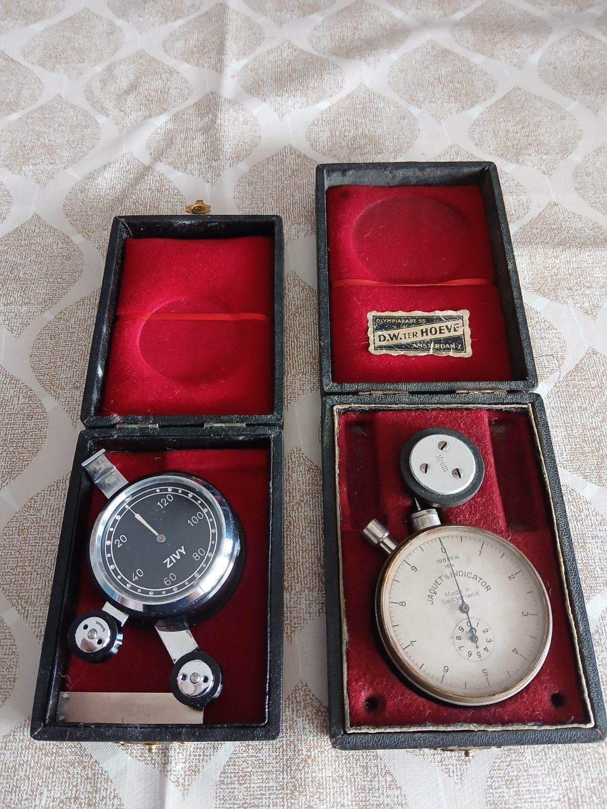 2 Antieke Meters: Zivy Garensterkte & Jaquet Rotatiesnelheid, Antiek en Kunst, Ophalen of Verzenden