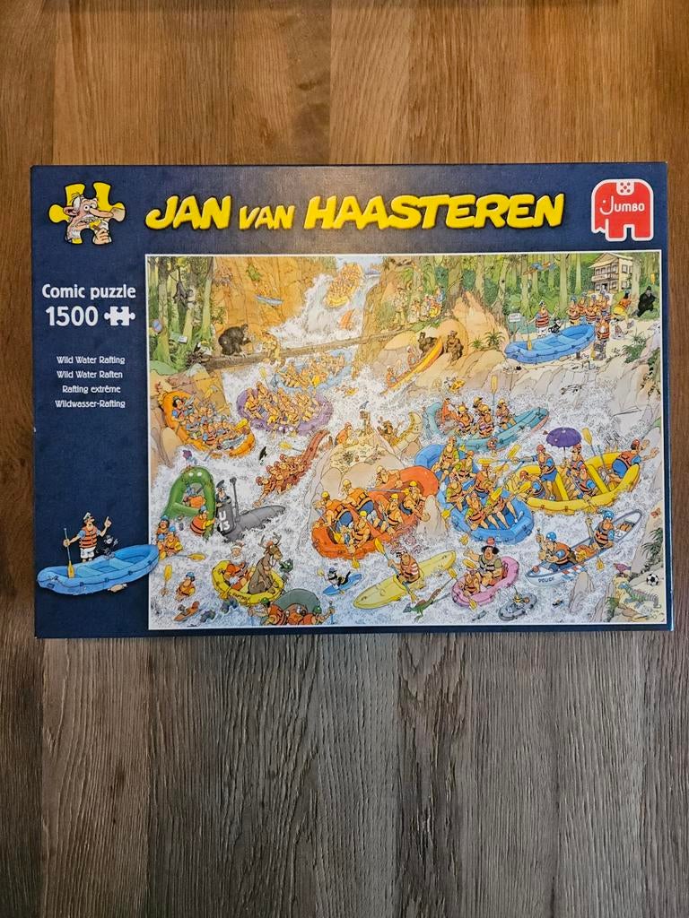 Jan van Haasteren Wild Water Rafting 1500 stukjes compleet, Hobby en Vrije tijd, Denksport en Puzzels, Ophalen of Verzenden