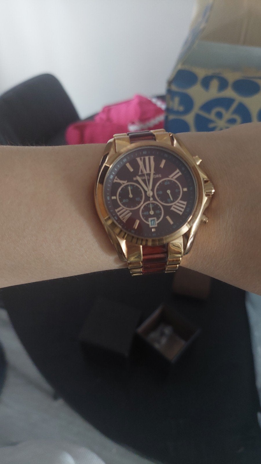 Michael Kors Bradshaw Chronograph Dames Horloge Roségoud, Sieraden, Tassen en Uiterlijk, Horloges | Dames, Overige merken, Staal
