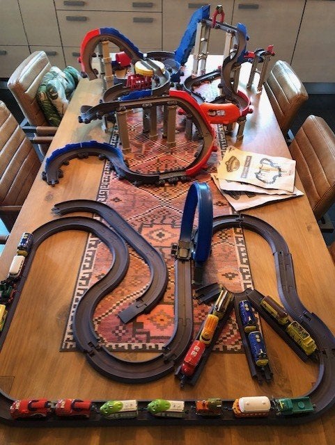 Chuggington treinbaan met een extra treinbaan , 1 electrisc, Kinderen en Baby's, Speelgoed | Overig, Ophalen, Zo goed als nieuw