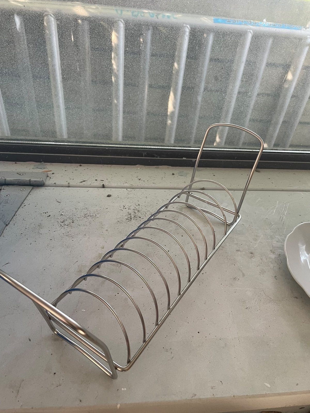 Metalen Bordenrek - Handig voor Keuken en Kast, Ophalen, Gebruikt, Bordenrek, Zilver