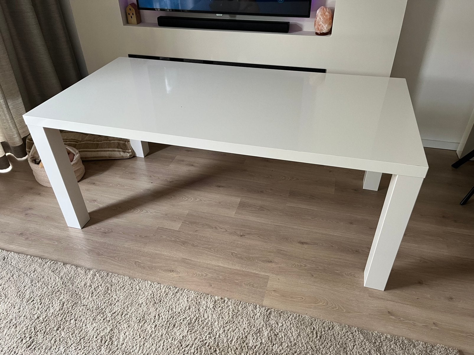 Eettafel hoogglans Ikea 180x90, Huis en Inrichting, Tafels | Eettafels, Ophalen, Gebruikt, 50 tot 100 cm, 150 tot 200 cm