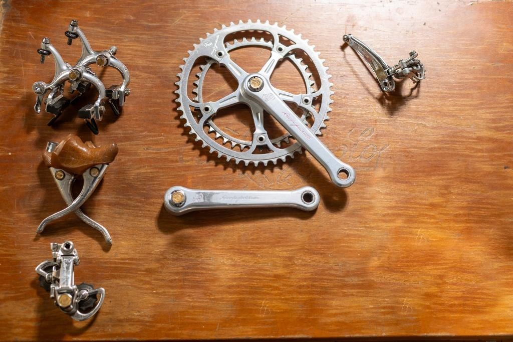 Campagnolo 50th Anniversary Parts, Fietsen en Brommers, Fietsonderdelen, Gebruikt, Crankstel of Pedalen, Aluminium, Oldtimerfiets