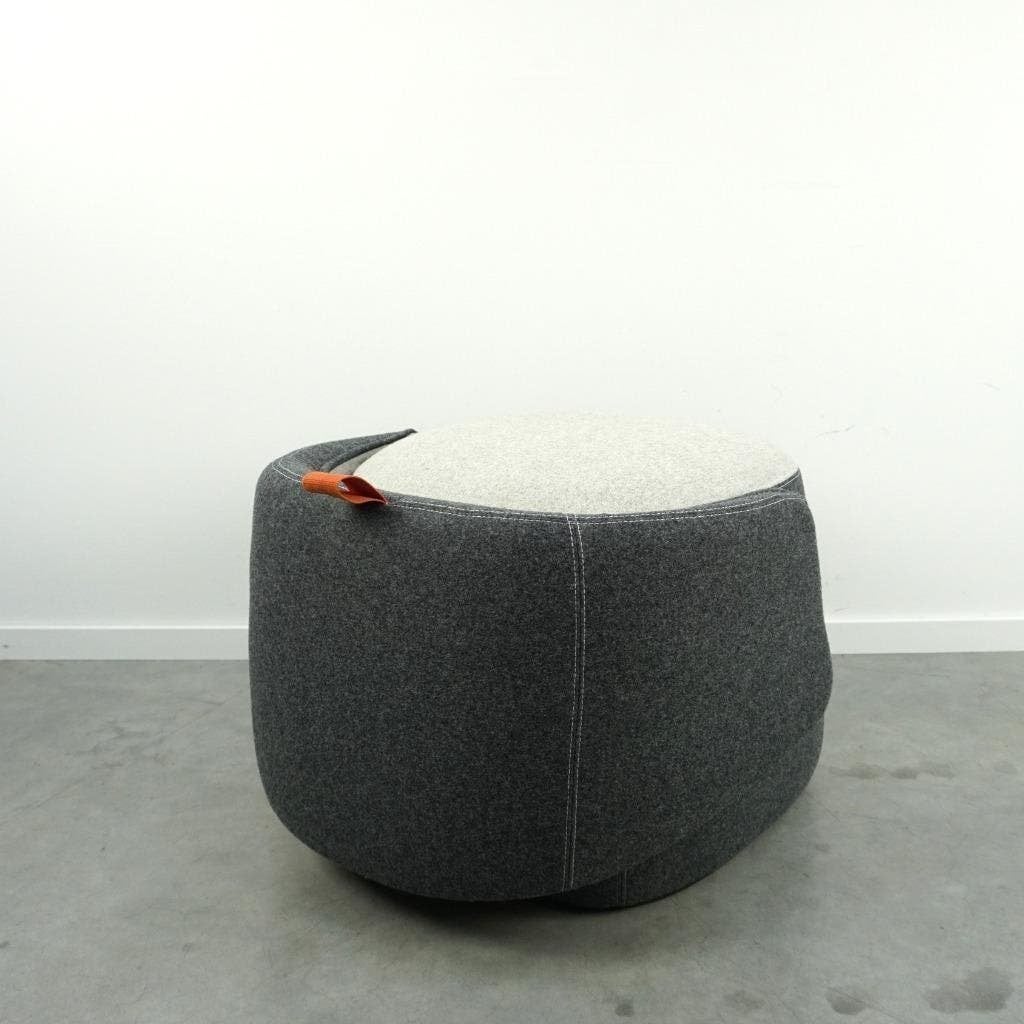 Haworth Openest Chick Poef | Fauteuil | Grijs gemêleerd, Gebruikt, -, -, Ophalen of Verzenden