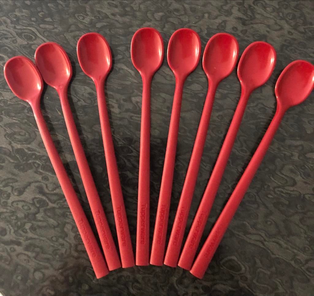 Tupperware lange steel lepel - splinternieuw (per stuk), Huis en Inrichting, Ophalen of Verzenden, Nieuw, Rood, Overige typen
