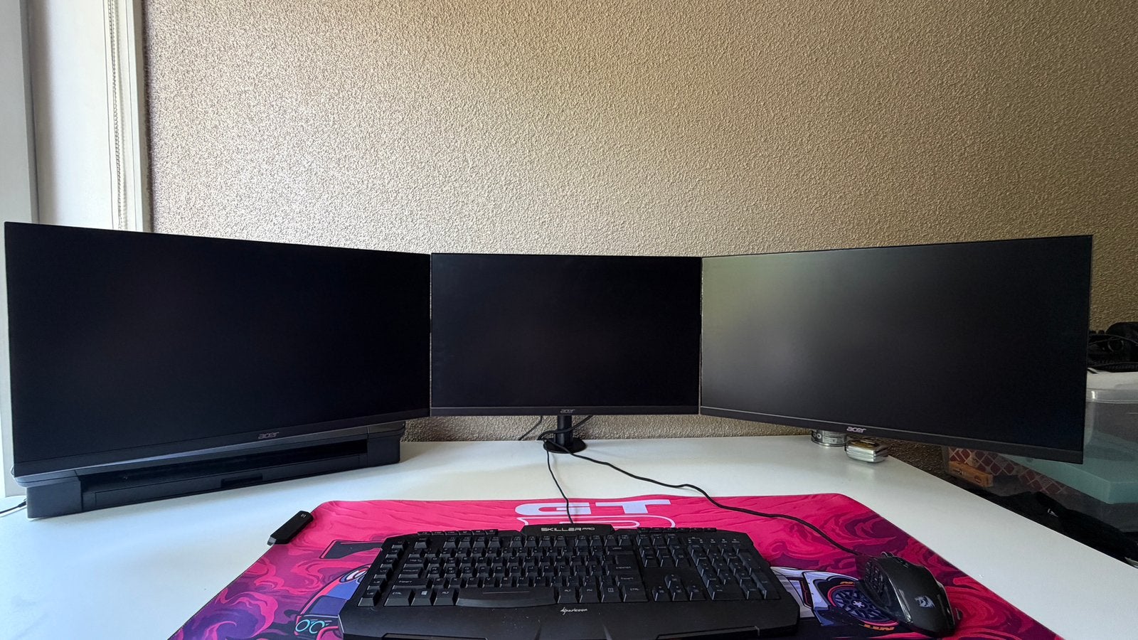 3x Acer VG240Y met beugel + kabels, Computers en Software, Monitoren, IPS, In hoogte verstelbaar, Full HD, Zo goed als nieuw