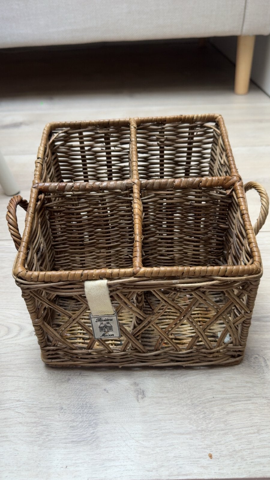 Riviera Maison Bestek/Olie Mandje, Gebruikt, Ophalen of Verzenden, Landelijk, Natuurlijk materiaal