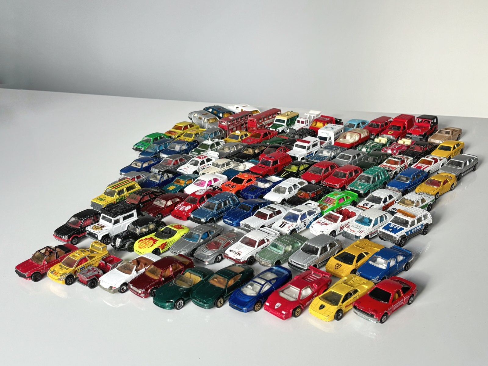 88x Majorette & Matchbox modelauto’s jaren ‘80/90 – vintage, Ophalen of Verzenden, Gebruikt