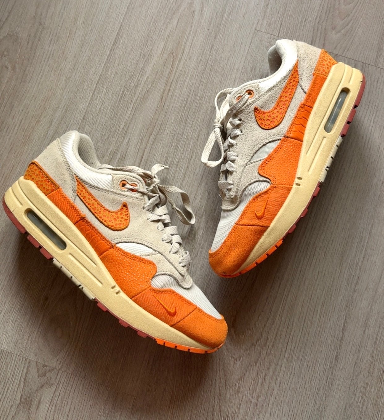Nike Air Max 1 Magma Orange - Maat 39, Ophalen of Verzenden, Gedragen, Oranje, Sneakers of Gympen