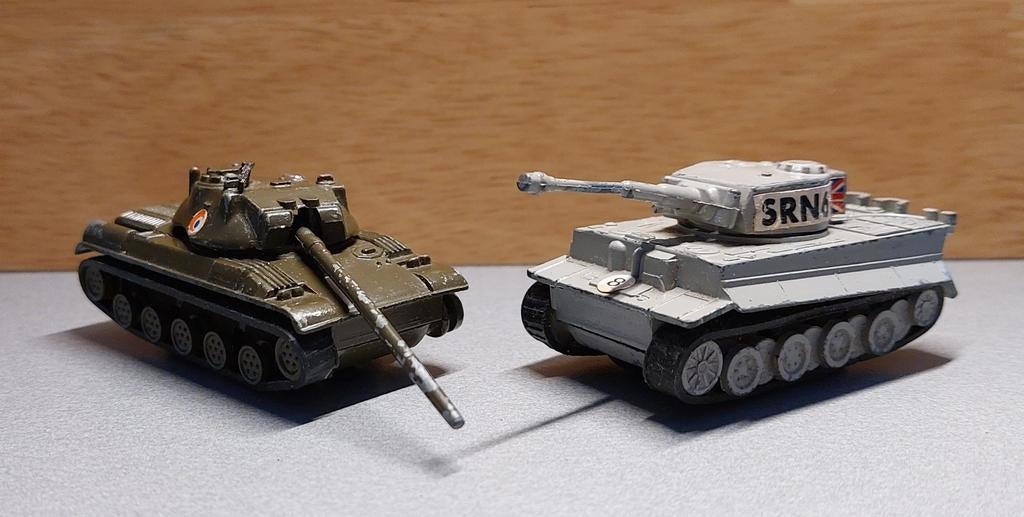 Vintage Mandico Tiger Tank & Leopard Tank Speelgoed, Ophalen of Verzenden, Gebruikt