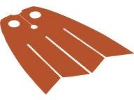 Lego Reddish Orange Minifigure Cape Cloth, 4 Scalloped Strip, Gebruikt, Lego, Accessoire, Ophalen of Verzenden