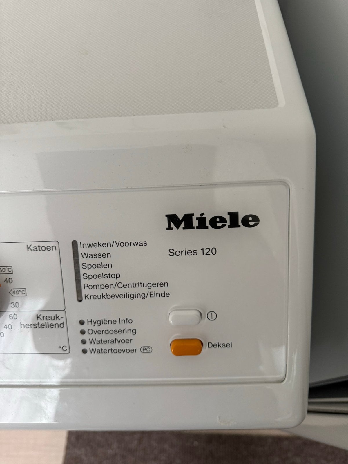Miele Series 120 Bovenlader Wasmachine, Ophalen, 6 tot 8 kg, Bovenlader, Minder dan 1200 toeren