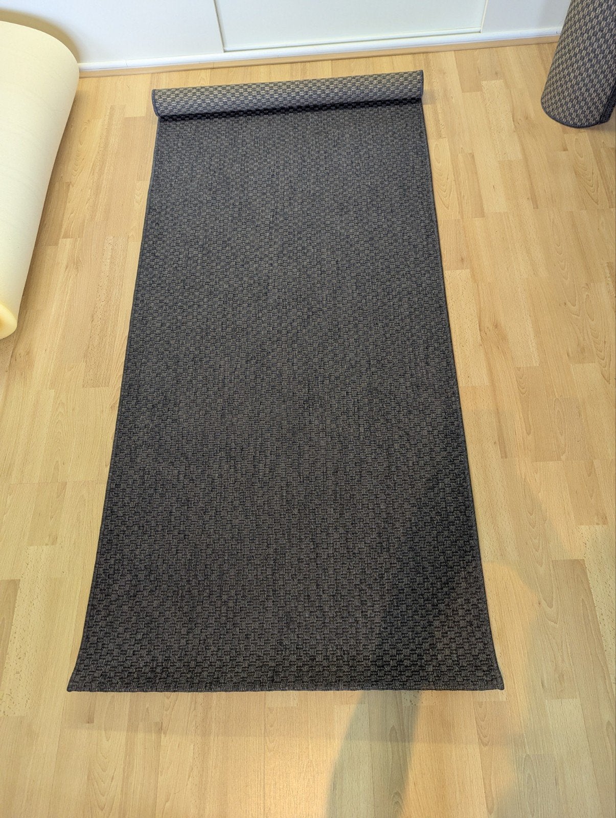 2 units Ikea MORUM Rug flatwoven, in/outdoor, dark grey, Ophalen, 50 tot 100 cm, Zo goed als nieuw, Grijs