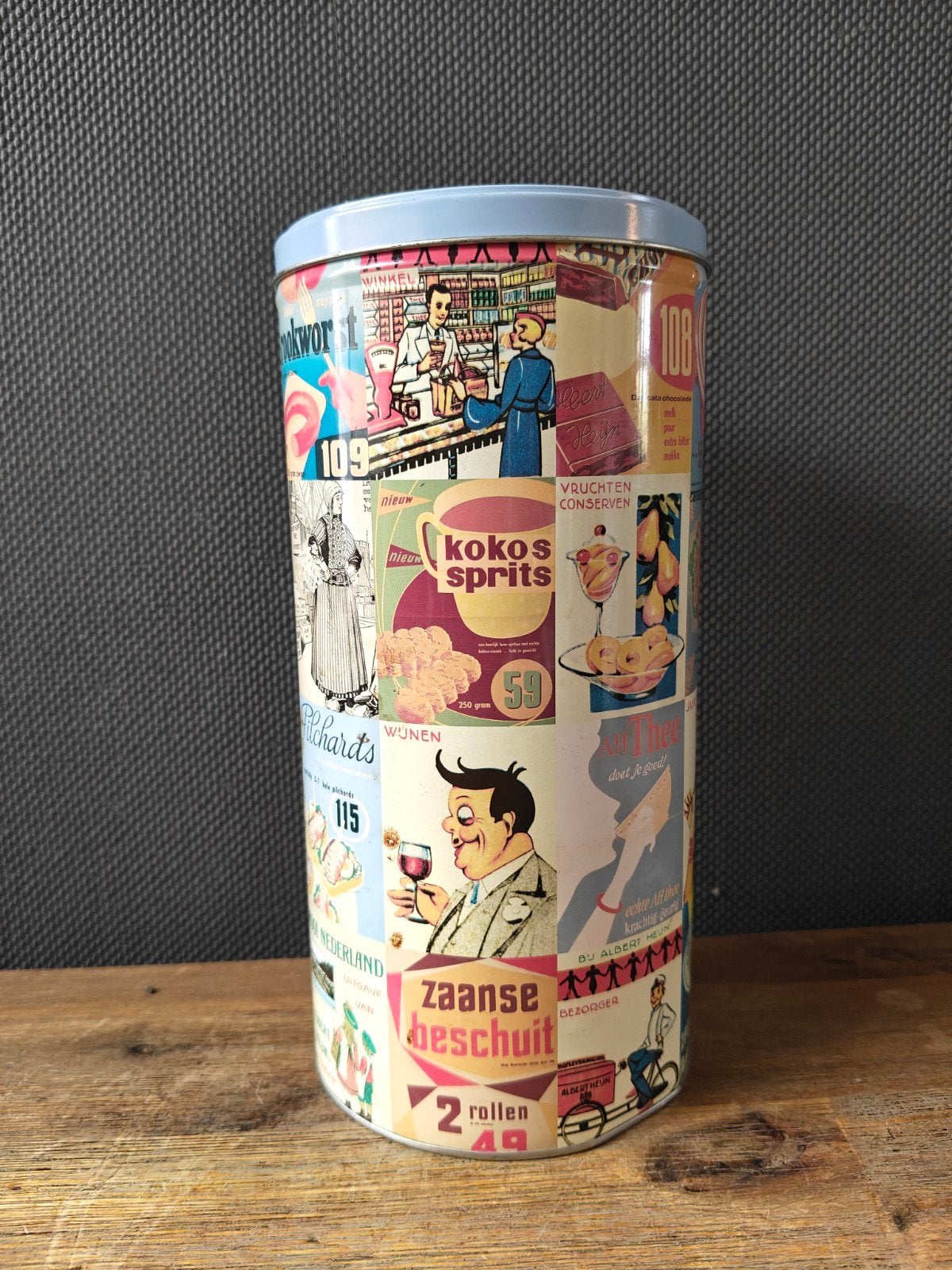 Vintage Albert Heijn Beschuitbus - Retro Design, Ophalen of Verzenden