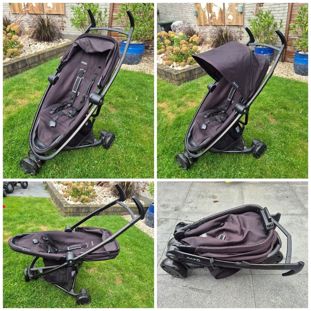 Buggy Quinny Zapp Flex, super compact en wendbaar, zwart, Ophalen, Gebruikt, Quinny, Zonnekap