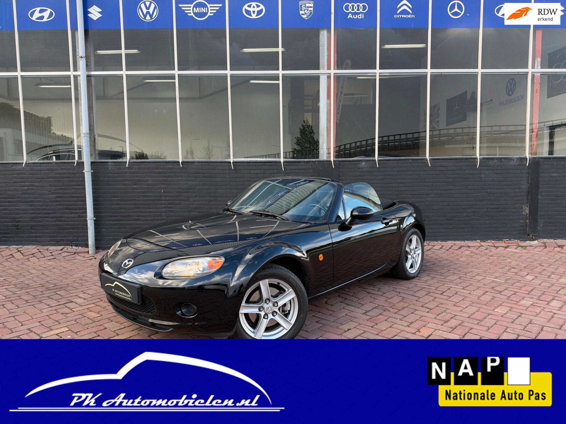 Mazda MX-5 1.8 Exclusive, Auto's, 127 pk, Verwarmde buitenspiegels, Gebruikt, Zwart