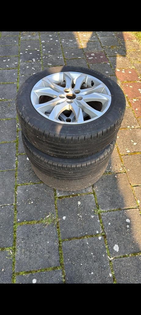 4 magnesium 17" velgen met banden Peugeot 508, Ophalen