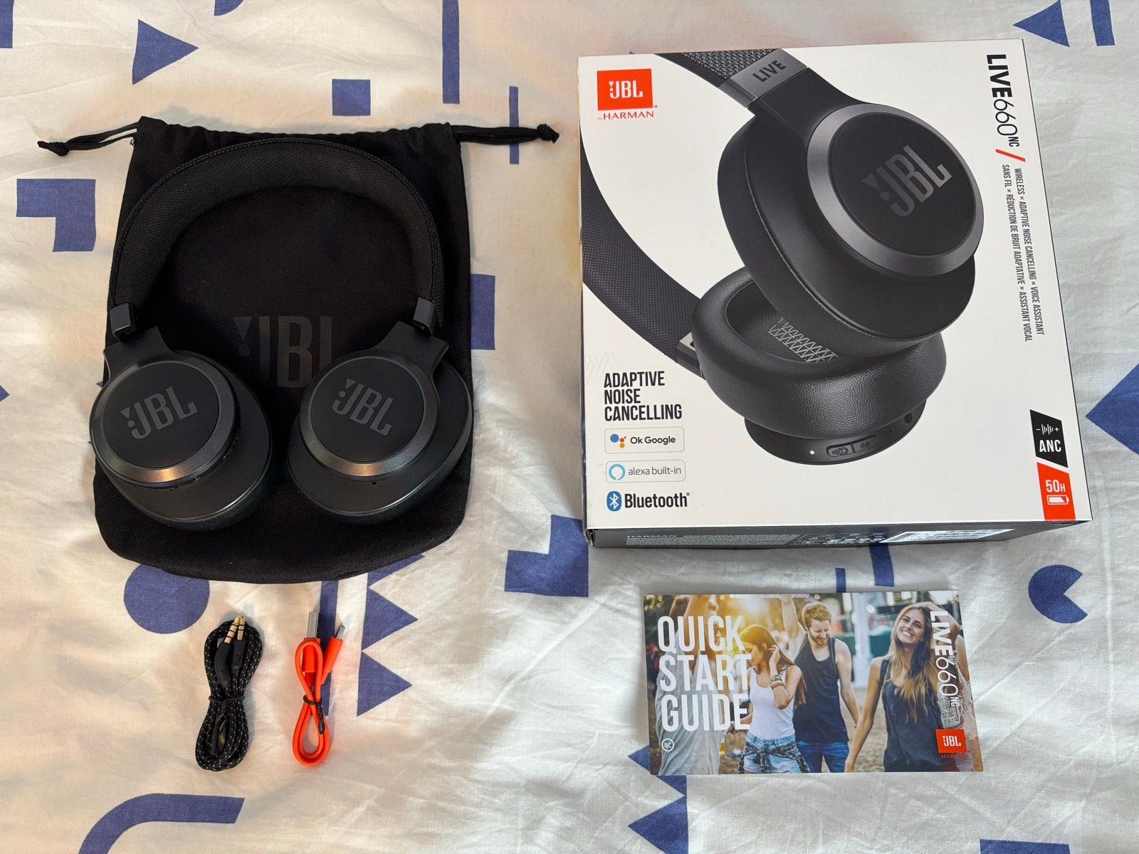 JBL Live 660NC Draadloze Over-ear Koptelefoon Zwart, JBL, Bluetooth, Ophalen of Verzenden, Zo goed als nieuw