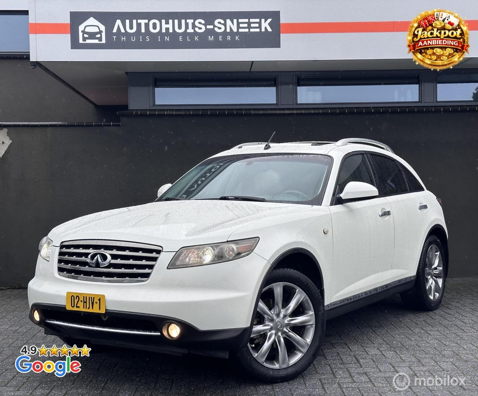 Infiniti FX35 3.5 V6 | 320 PK | Bose | Camera | Schuifdak |, Auto's, Automaat, Gebruikt, Wit, Bedrijf