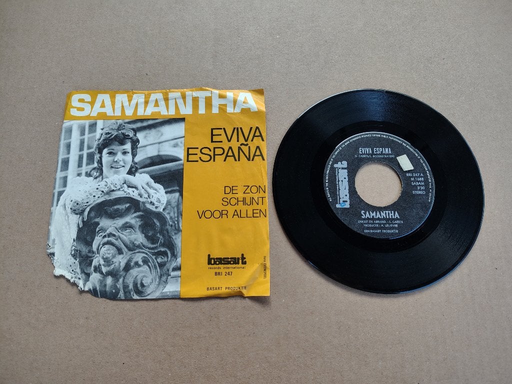 7" Single: Samanta - Eviva Espana (1971), Cd's en Dvd's, Vinyl Singles, Verzenden, Gebruikt, 7 inch, Nederlandstalig