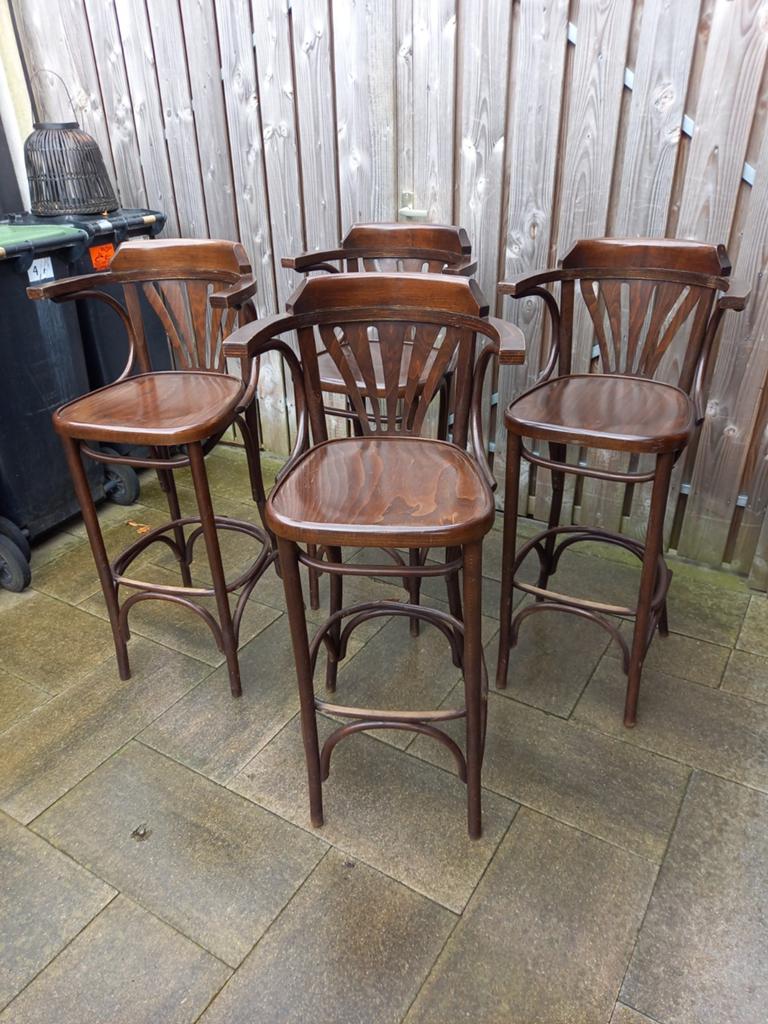 Barkrukken thonet, Huis en Inrichting, Barkrukken, 5 krukken of meer, Ophalen, Gebruikt, 60 tot 90 cm