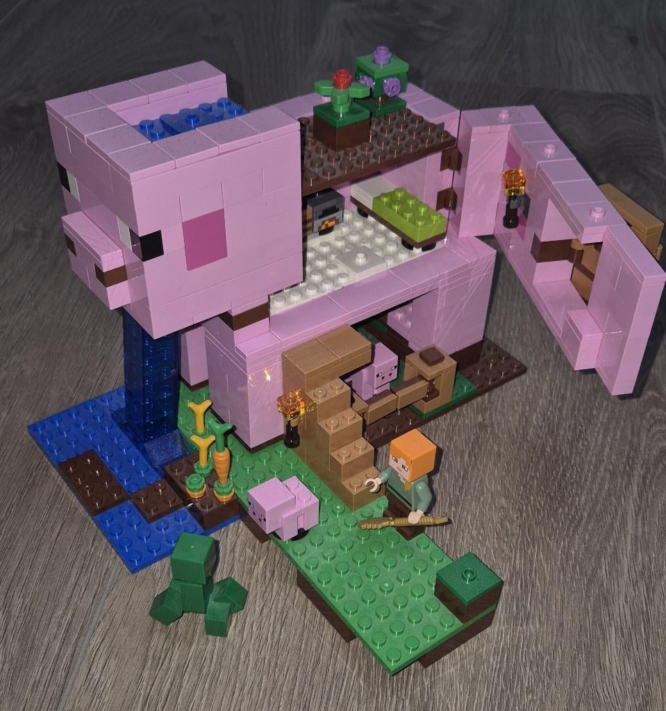 LEGO Minecraft 21170 Het Varkenshuis, Compleet, Verzenden, Minecraft, Lego
