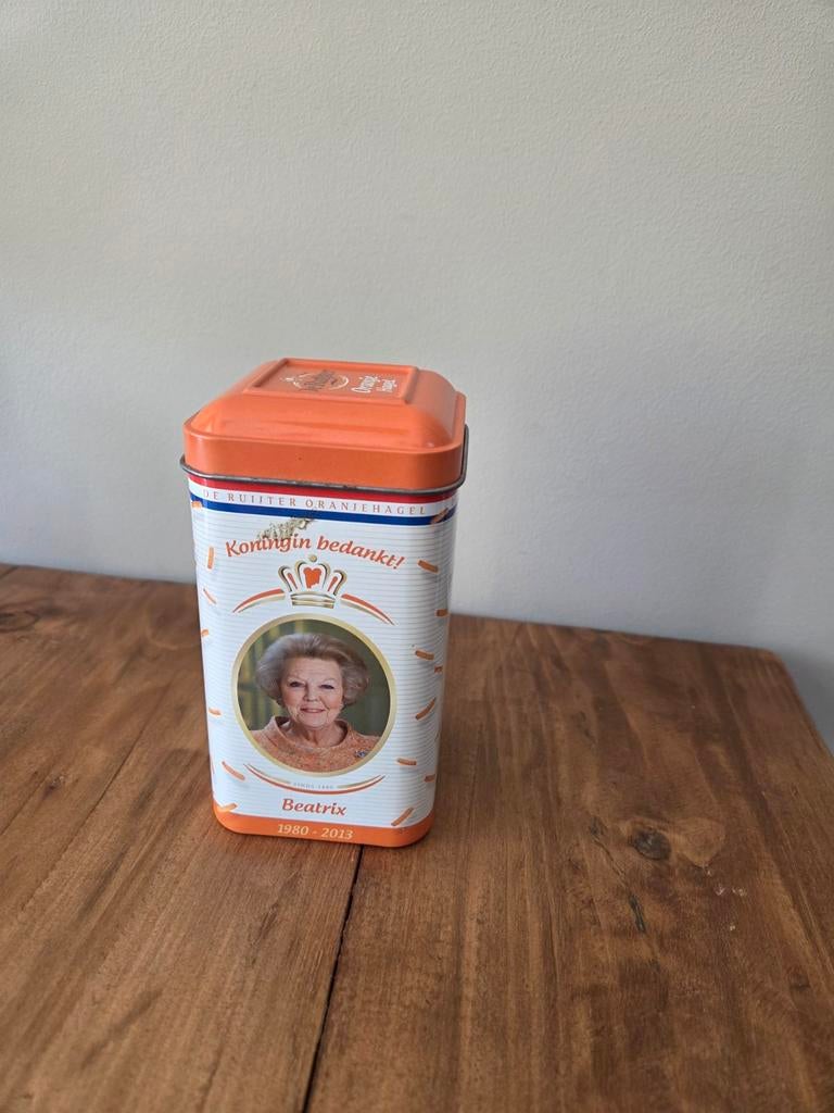 De Ruijter oranje hagel blik 2013, Ophalen of Verzenden, Gebruikt, Overige, Overige merken