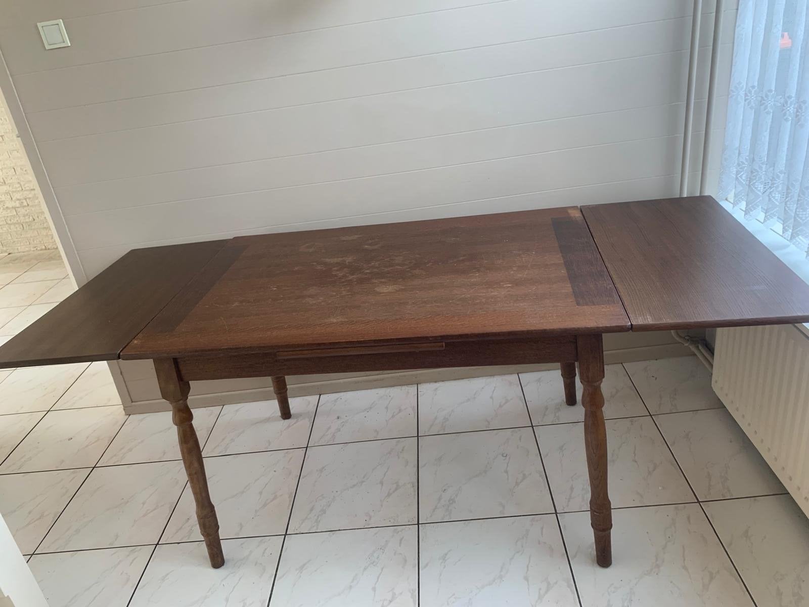 Uitschuifbare eettafel - 200x80cm / 120x80cm, Ophalen, Gebruikt, 50 tot 100 cm, 150 tot 200 cm