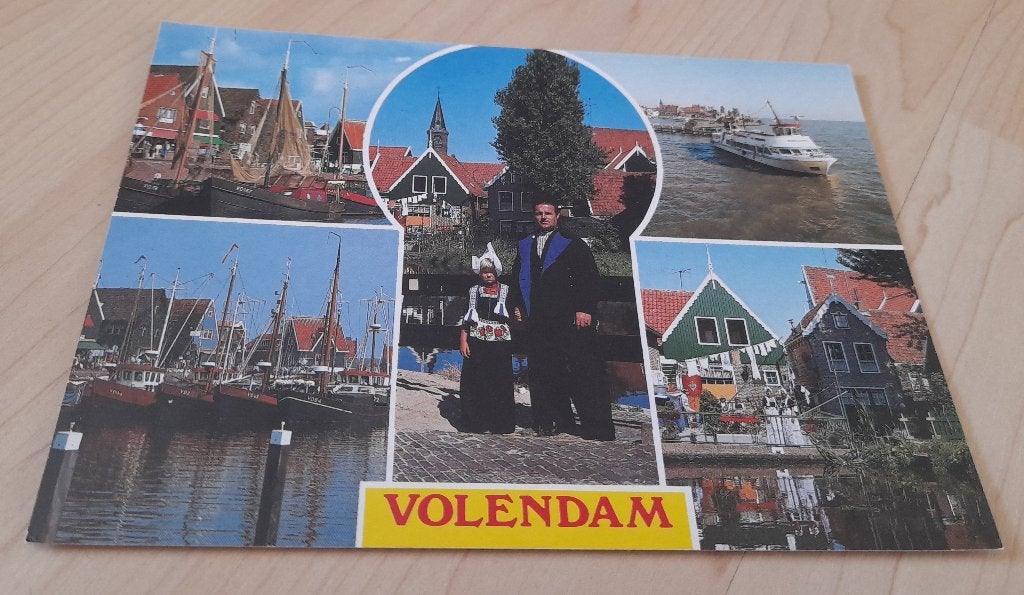 2 X ANSICHTKAART VOLENDAM NIET BESCHREVEN, Ophalen of Verzenden, 1980 tot heden, Gelopen, Noord-Holland