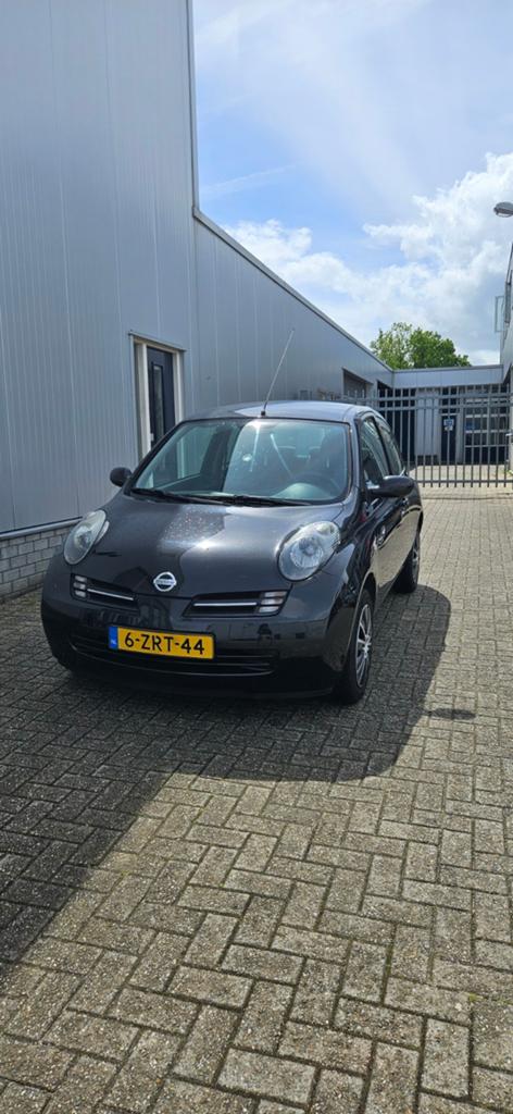 Nissan Micra 1.2 (2005) + airco+ APK maart 2027, Auto's, Stof, Zwart, Micra, Handgeschakeld