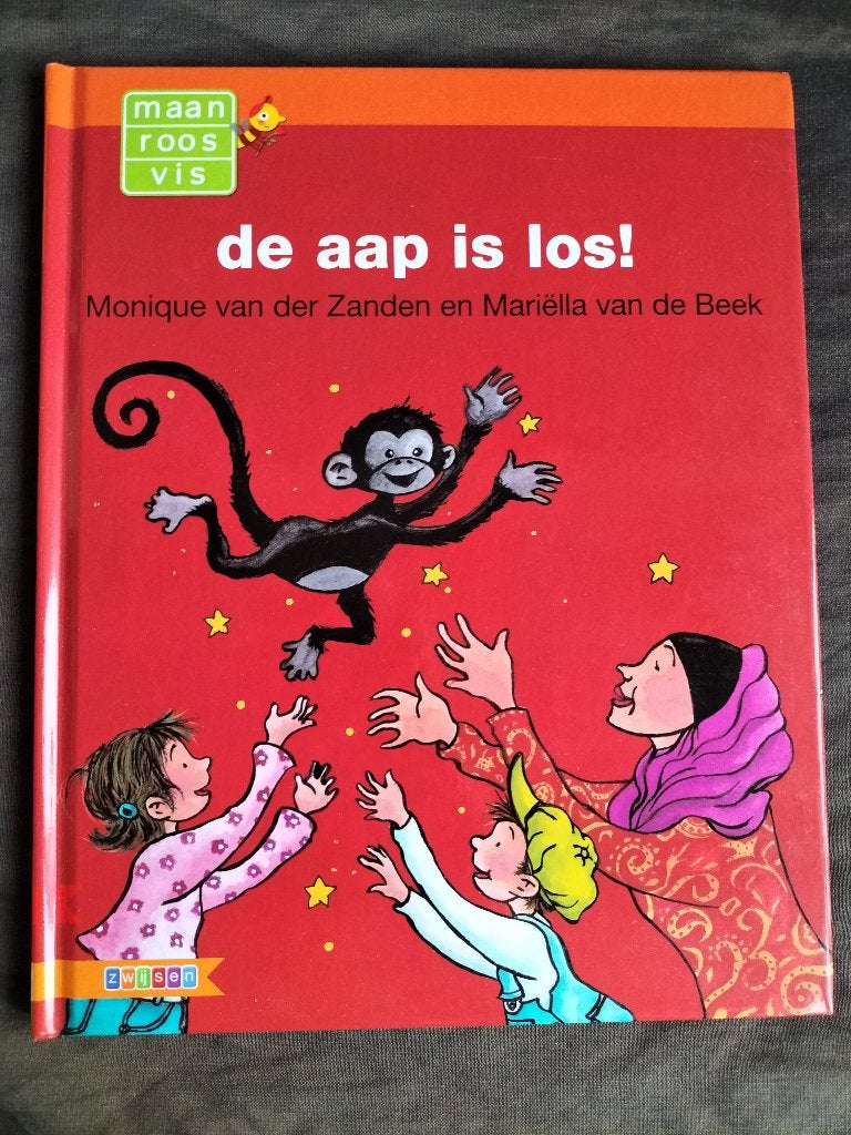 Maan roos vis - de aap is los! ( avi 1 / Start ), Ophalen of Verzenden, Zo goed als nieuw, Monique van der Zanden, Fictie algemeen