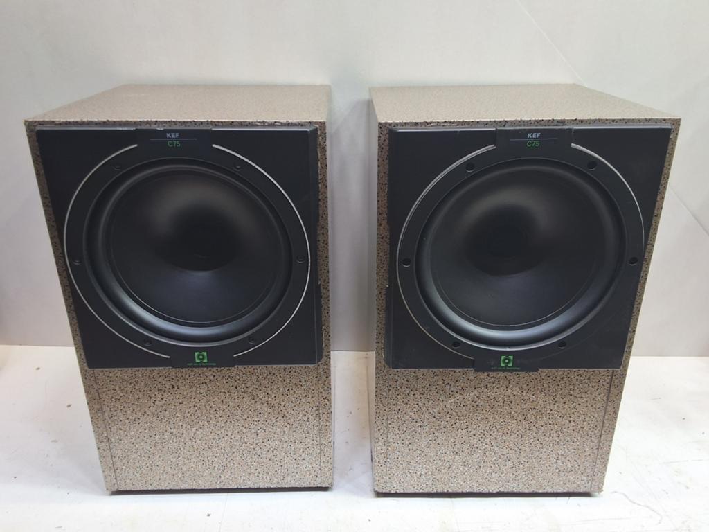 KEF C75 Uni-Q Technology Speakers (remake), Gebruikt, 60 tot 120 watt, Front, Rear of Stereo speakers, Ophalen