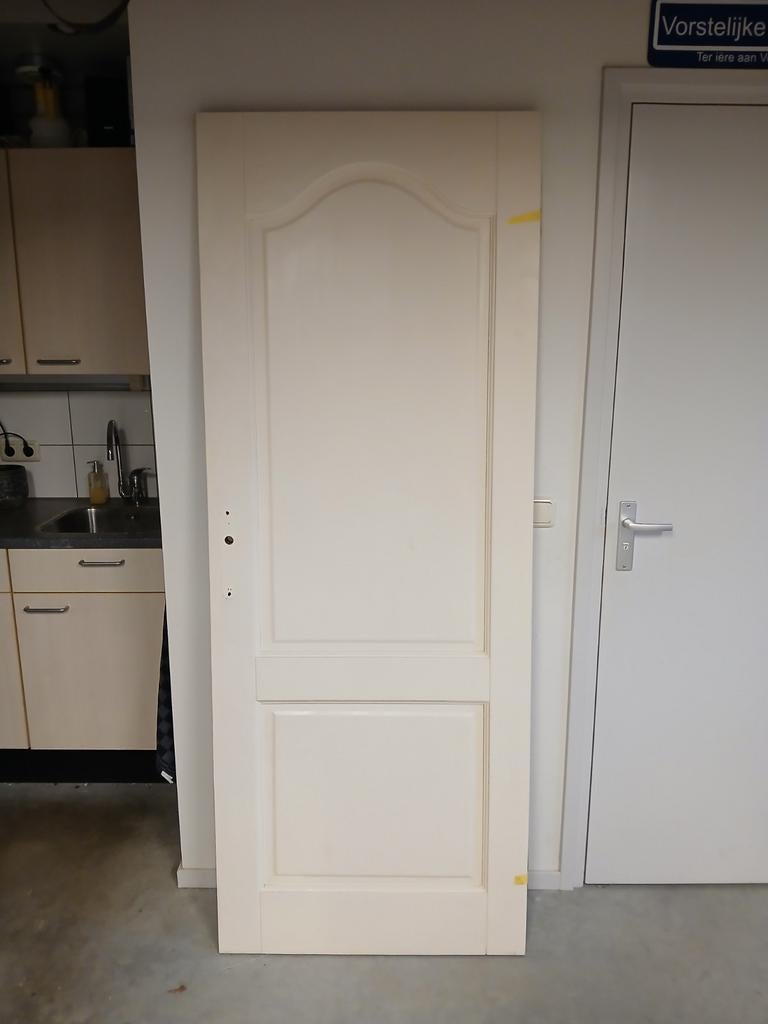 Paneeldeur - Binnendeur - Wit, Doe-het-zelf en Verbouw, Deuren en Horren, Ophalen, Gebruikt, 80 tot 100 cm, Binnendeur