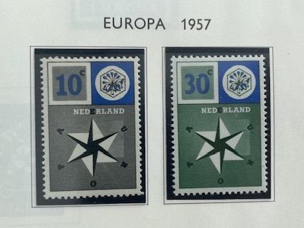 1954 Postfris 2x Europa Windroos NVPH 700#701 , Ophalen of Verzenden, Na 1940, Postfris
