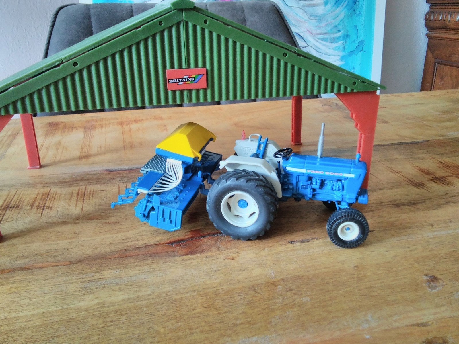 Britains Ford met zaaimachine, Ophalen of Verzenden, Tractor of Landbouw, Britains
