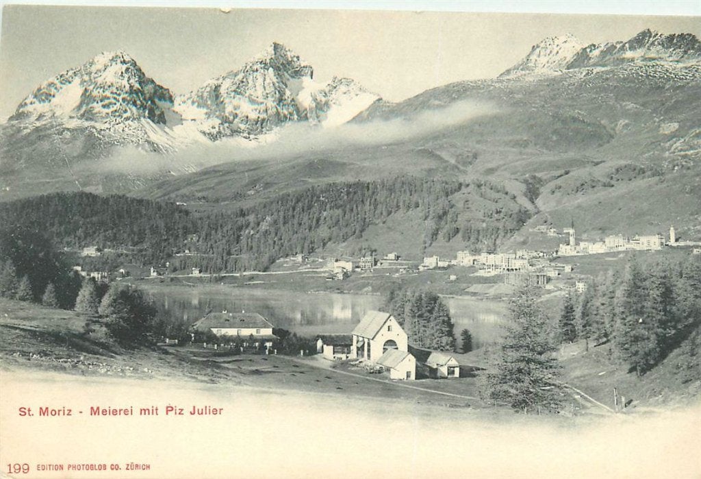 702-095-009 St Moritz Meierei Mit Piz Julier, Verzamelen, Verzenden, Voor 1920, Overig Europa