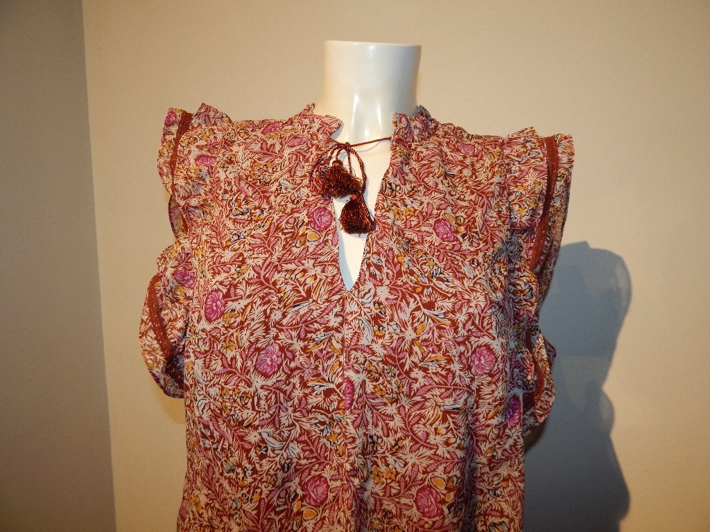 Co'couture 2 delig setje/ pakje top en rokje print klosjes38, Maat 38/40 (M), Kostuum of Pak, Co'couture, Zo goed als nieuw